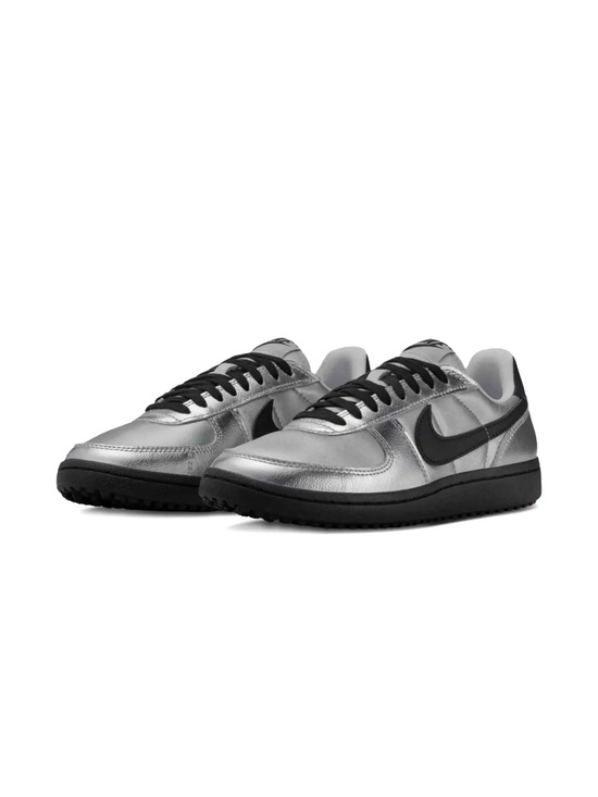 Nike Shoes - Nike Womens Field General Metallic Silver and Black Sneakers